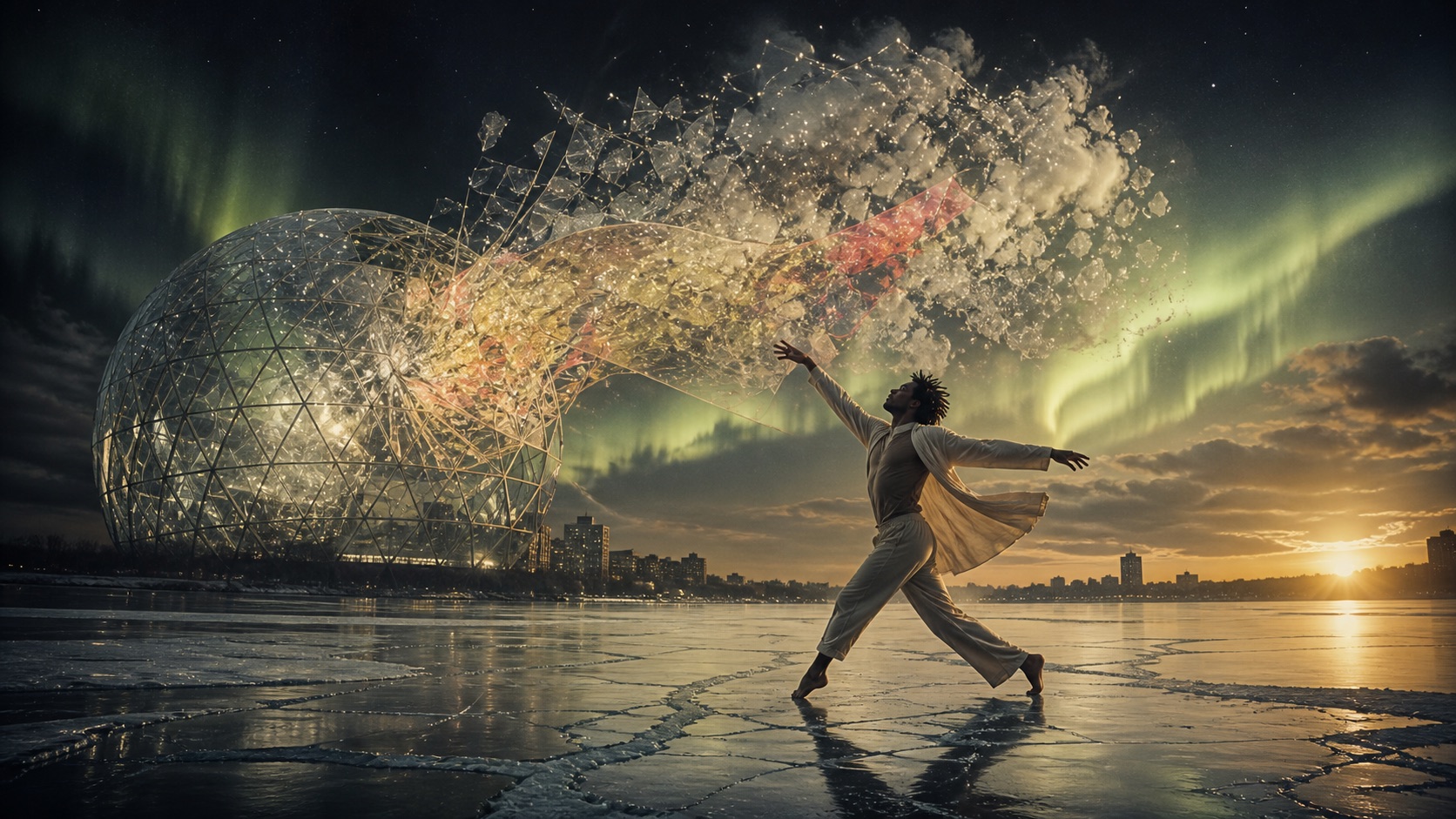 Official 2026 visual for the Montréal AI Cinema Festival